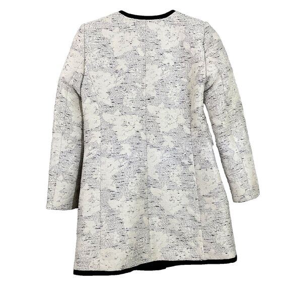 NWOT Karl Lagerfeld Blazer Jacket women’s Size 2 textured black piping Career - Picture 3 of 13